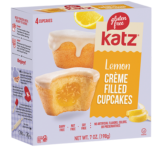Gluten Free Lemon CrÃ¨me Filled Cupcakes | Katz Gluten Free