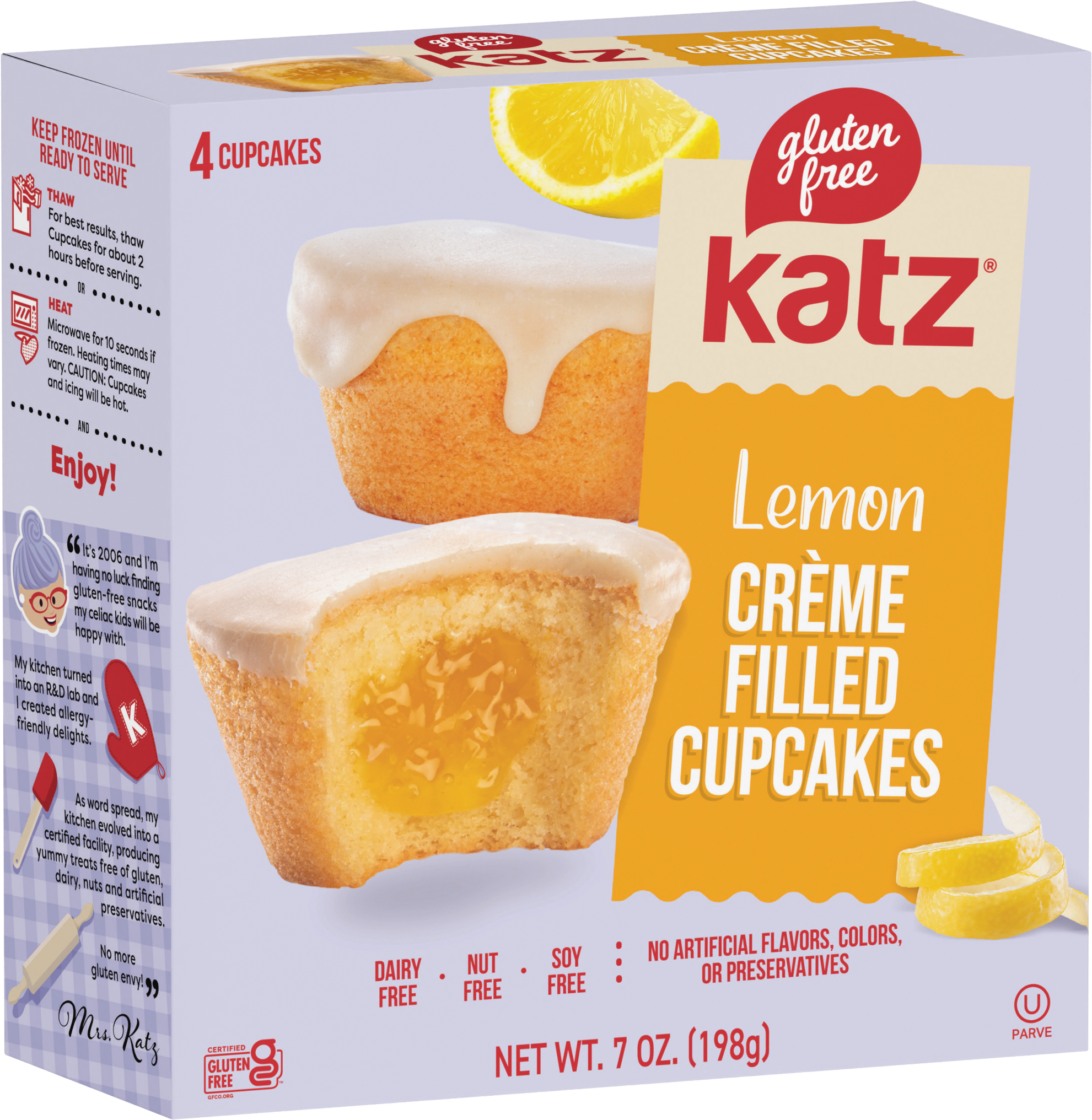 Gluten Free Lemon CrÃ¨me Filled Cupcakes | Katz Gluten Free