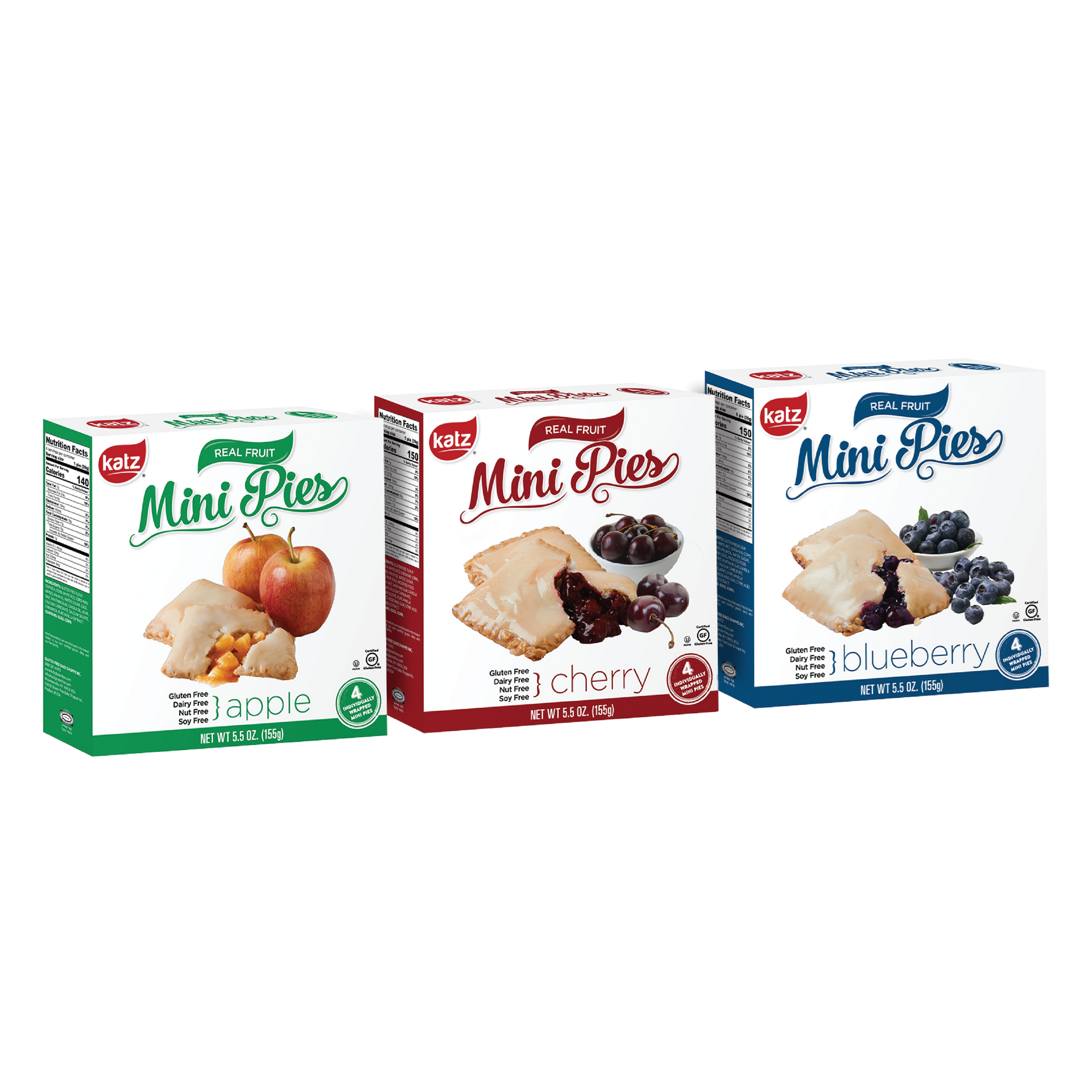 Mini Pies "ABC" Pack - 1 Each Apple, Blueberry & Cherry