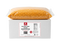 Plain bread crumbs in a cardboard box with crumb-covered bread loaf