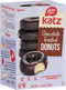 Chocolate frosted donut box with 6 donuts, gluten-free