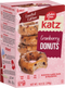 Katz gluten-free cranberry donuts box, limited edition, 6 donuts