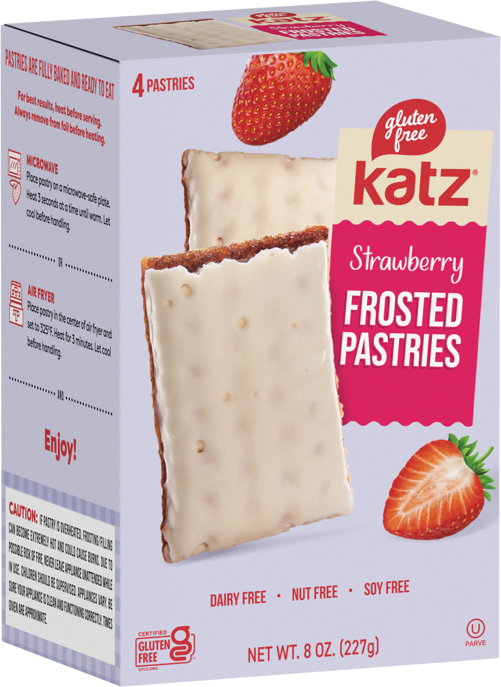 Frosted strawberry toaster pastries box, 4 pastries, gluten-free, dairy-free