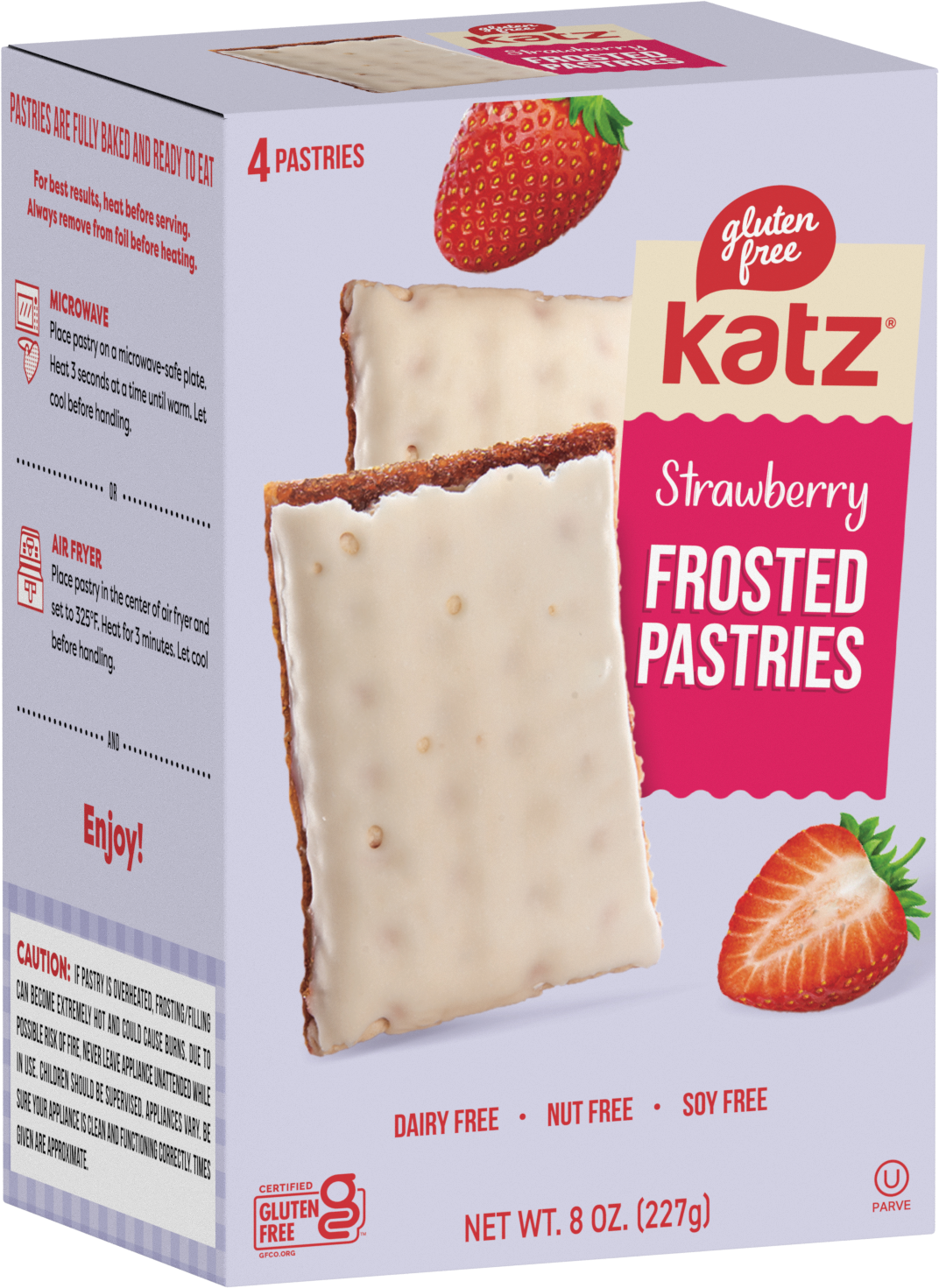 Frosted strawberry toaster pastries box, 4 pastries, gluten-free, dairy-free