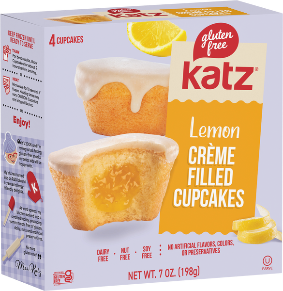 Gluten Free Lemon CrÃ¨me Filled Cupcakes | Katz Gluten Free