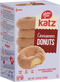 Gluten-free cinnamon donuts in a box, 6-count with donut cutaway view
