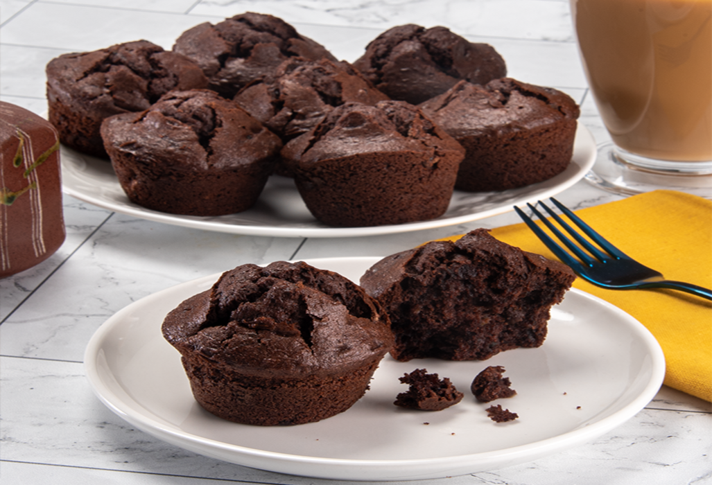 Double Chocolate Zucchini Muffins