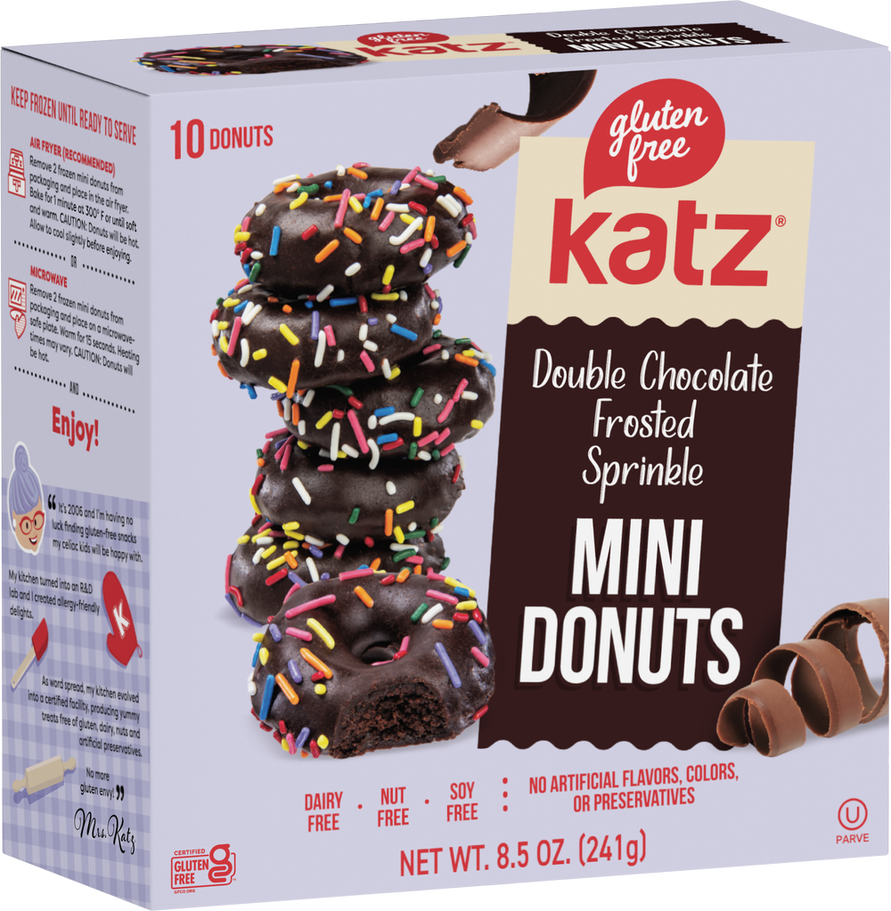 Double Chocolate Frosted Sprinkle Mini Donuts