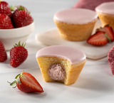Strawberry Crème Filled Cupcakes